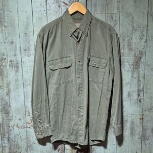 Men's Casual Button Down Shirt - Olive Green